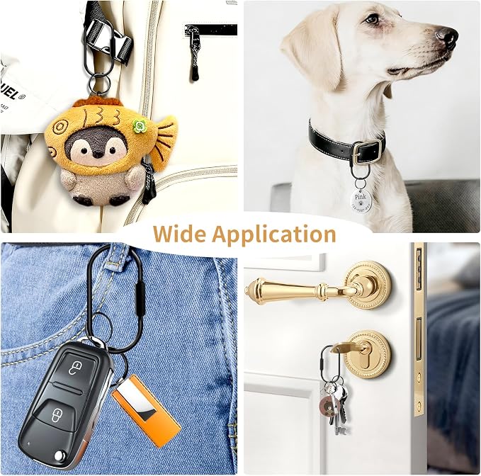 Muitcdo Brass Key Rings Bulk, Key Chain Organizer Holder for Men Women with Secure Screw Locking
