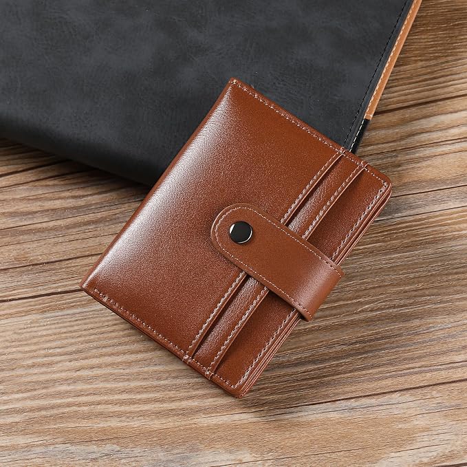 Wallet for Men Leather RFID Blocking Bifold Credit Card Holder with ID Window
