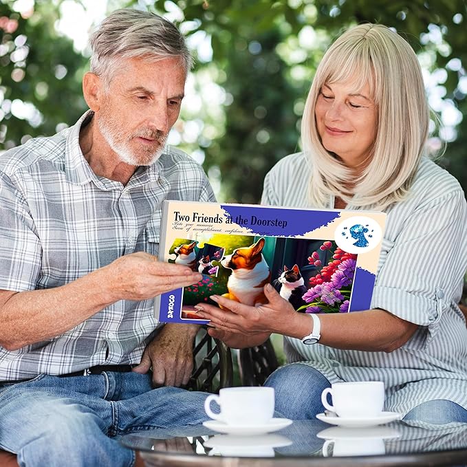 QUOKKA 100 Piece Dementia Activities for Adults - 3 Set Dementia Puzzles for Elderly - Large Piece Gifts Products for Seniors - Alzheimers Jigsaw Puzzle Games for Adults with Beavers, Cats and Dog