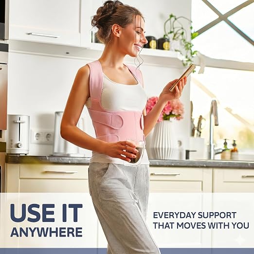 Selbite Back Brace Women and Men, Back Brace for Upper and Lower Back Pain Relief, Full Back Support with Adjustable Straps, Breathable and Comfortable