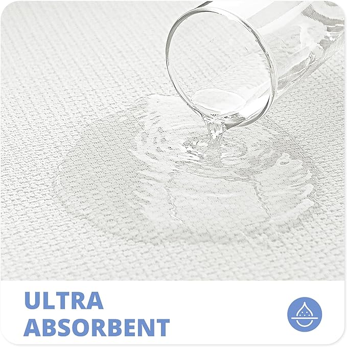 Bath Mat,Ultra Thin Bathroom Runner Rugs,Large Bath Mats for Bathroom,Quick Dry,Non-Slip,Machine Washable,Low Pile,Bath Rug,Shower Outside,Sink,Home Decor Accessories.White,1'5"x2'11"（17x35inch）