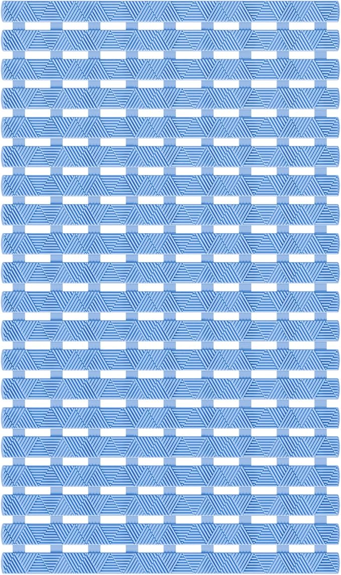 Bathtub Mat Non Slip - for Inside Bath Tub & Shower, Small 27x16 Inch, 180 Strong Suction Cups, Soft Textured Surface, Fast Drain & Quick Dry, Bathroom Safety Mat, Pastel Blue, Matace