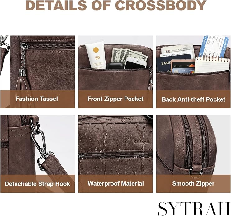 Anti-Theft Crossbody Purse for Women Travel Shoulder Bag