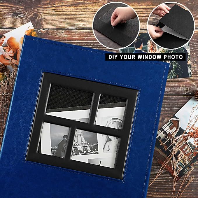 Ywlake Photo Album 4x6 500 Pockets Photos, Extra Large Capacity Family Wedding Picture Albums Holds 500 Horizontal and Vertical Photos Blue
