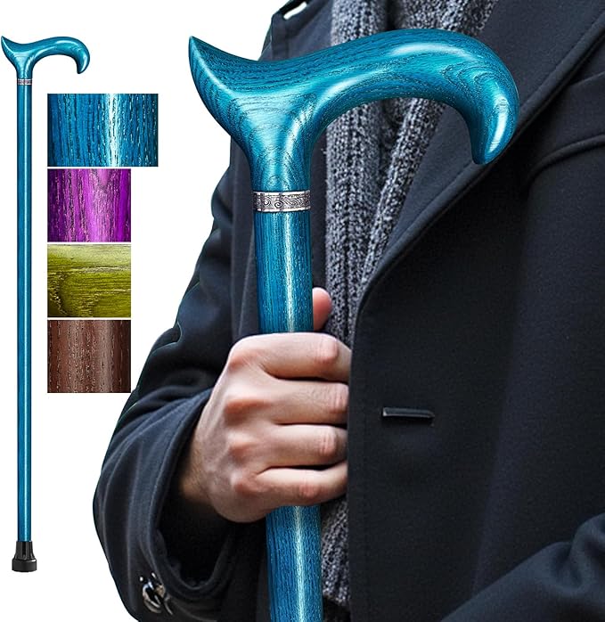 Walking Cane, Available in Multiple Inches Wooden Cane Support up to 500 Lbs, Suitable for Fancy Wooden Walking Cane for Men and Women with Extreme Demands