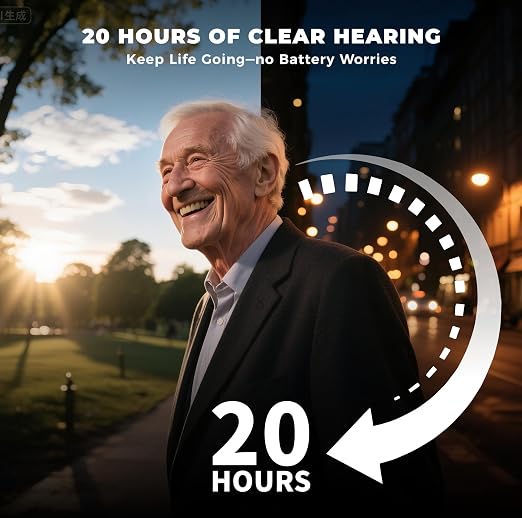 LINNER-Mercury RIC Rechargeable Hearing Aids for Seniors & Adults, Hearing Amplifier with Noise Cancellation - 3 Talk Modes, 9 Volume Controls, Sustainable Charging, 20 Hours Battery Life