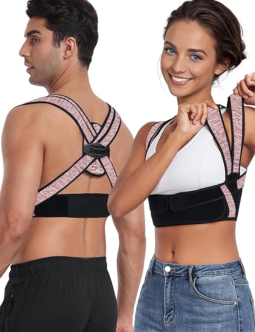 Posture Corrector, BI-Strap System Back Brace | Three Wearing Modes, Bamboo Fiber Lining, Adjustable Support