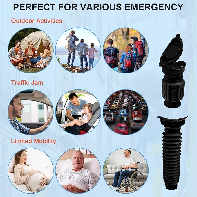 Pee Bottles for Men,Portable Urinal for Men,Collapsible Urine Bottle 750ML | Car Urinals for Men and Women,Emergency Urinal Bottle Shrinkable Pocket Toilet for Travel,Camping,Traffic Jam,Road Trips