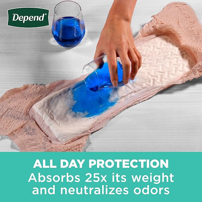 Depend Fresh Protection Adult Diapers, Incontinence & Postpartum Bladder Leak Underwear for Women, Disposable, Maximum, Extra-Large, Blush, 26 Count, Packaging May Vary