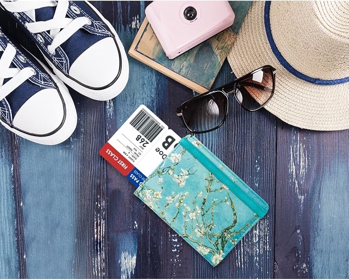 WALNEW Passport Holder for Travel, RFID Passport Cover Wallet for Women Men, PU Leather Passport Book Card Holder Case with Pen, Travelling Essentials for Flying | PU Leather Passport Cover Case with Pen Holder, Travel Must Haves Accessories, Passport ...
