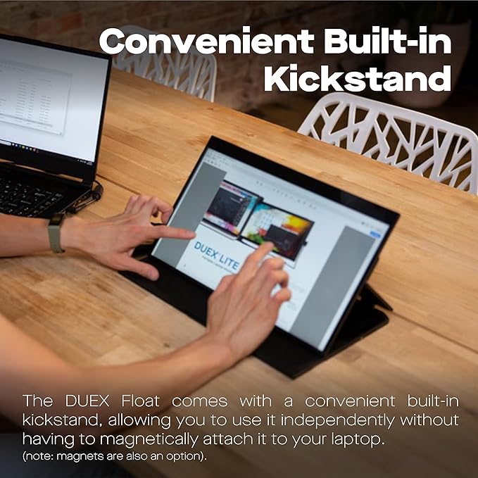 Duex Float Mobile Pixels 15.6" Stacked Portable Screens, Full HD IPS 1080P Touchscreen Monitor with Built-in Kickstand, USB Type-C/HDMI Plug and Play, Support Windows/Mac/Android/ChromeOS/Switch