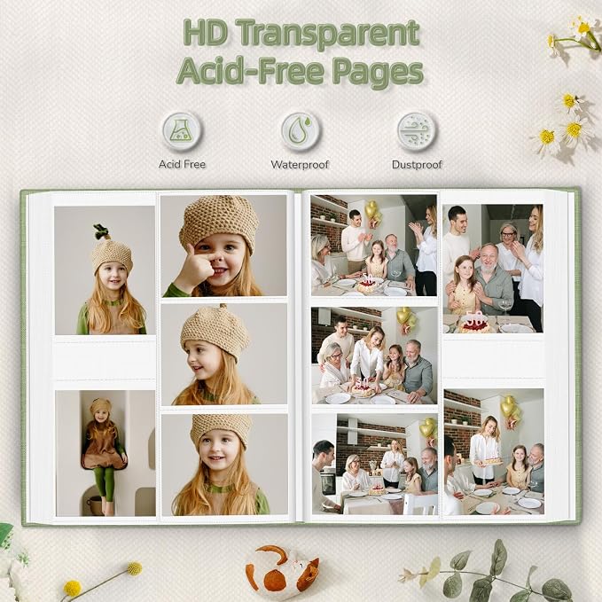 popotop Photo Album 4x6-600 Photos Photo Books with 600 Horizontal and Vertical Pockets,Linen Cover Albums for Family Wedding Anniversary Baby Vacation Pictures