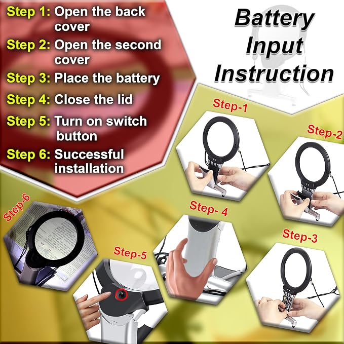 2X Hands Free Chest Rest LED Magnifier for Reading with 6X Spot Magnifying Glasses with Light for Sewing, Hobbies, Crafters, and DIY Projects – Adjustable Stand and Neck Cord for Seniors