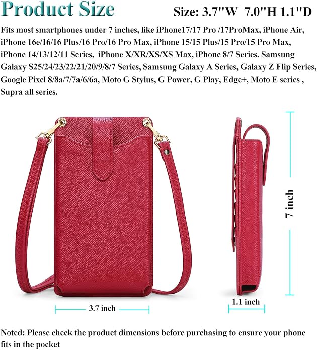 Peacocktion Small Crossbody Cell Phone Purse for Women, Lightweight Mini Small Crossbody Bags for Women with Card Slots