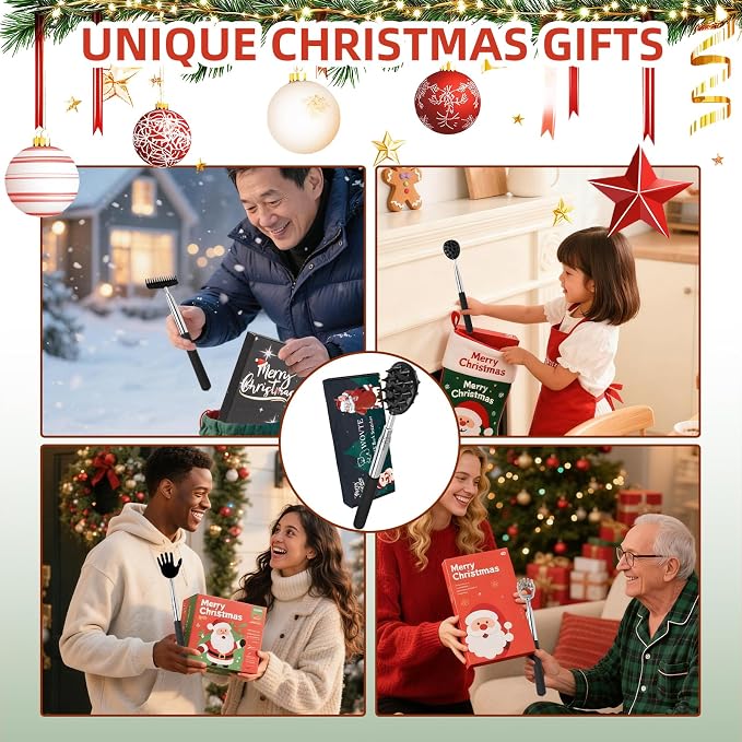 WOVTE Back Scratcher Stocking Stuffers for Men Women Adults