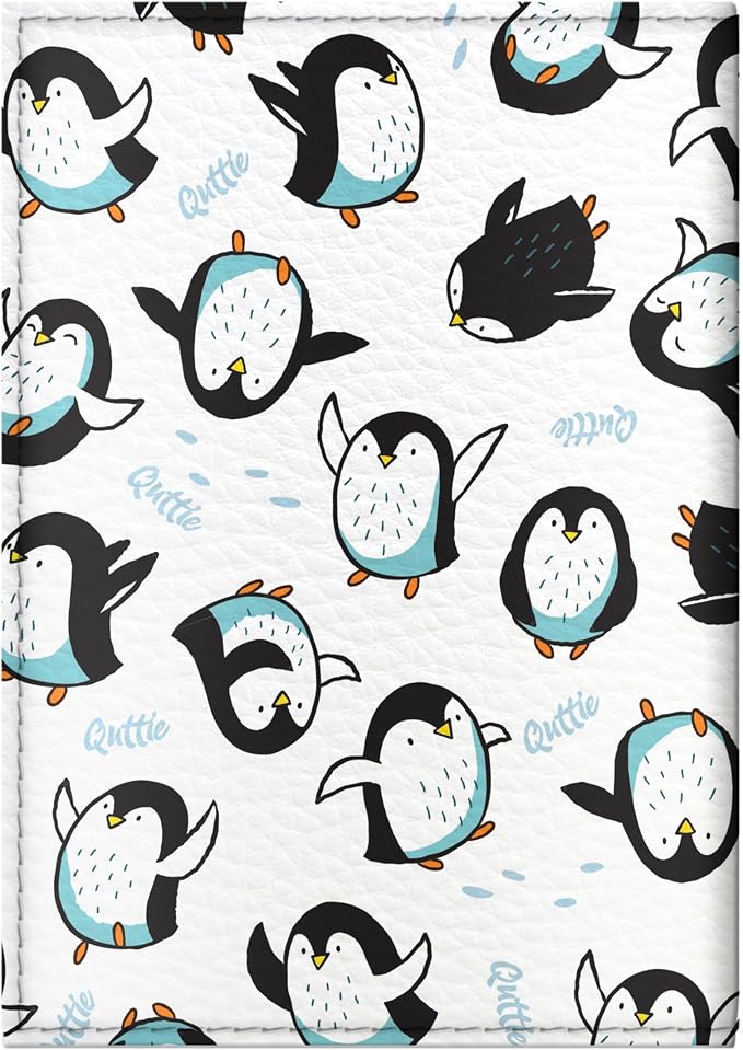 Passport Cover for Kids, Women and Men, Cute Travel Passport Holder (Penguin Pattern)