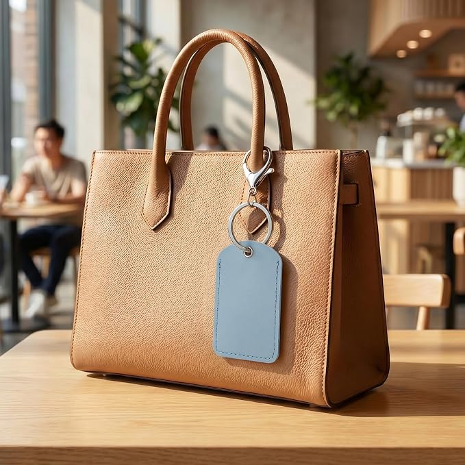 3pcs 2.3x1.8in Key Fob Holder, PU Leather RFID Key Case Protector with Ring, Proximity ID Card Keychain Case Cover