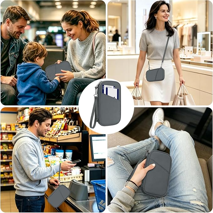 Slim Family Passport Holder for Travel, Travel Wallet | Durable nylon, RFID blocking, passport holder for travel family, eco-friendly