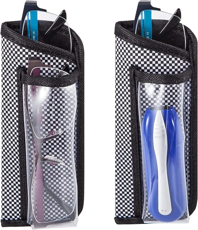 TRIUMPH VISION 3 Pack Reading Glasses Pouch Soft Case Eyeglass Sleeve Slim | Alternative to Bulky Case in bag, Lightweight Lined Padded Protect Optical lens Slip in, Cute Pattern Portable for Daily Use