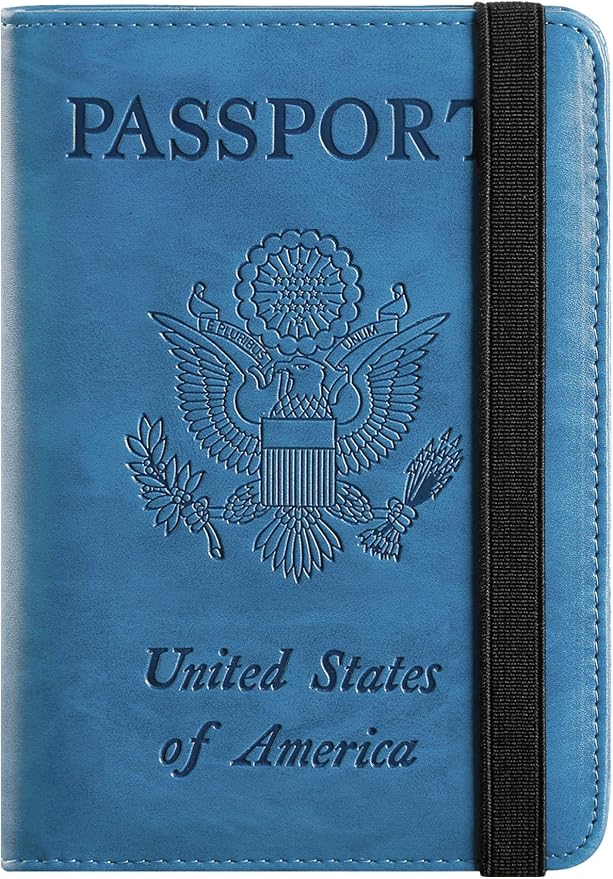 Passport Holder, Travel Essentials, Passport Cover, RFID Travel Wallet | Passport Wallet, Travel Accessories, RFID Blocking, Synthetic Leather Card Case, International Must Haves, For Women Men