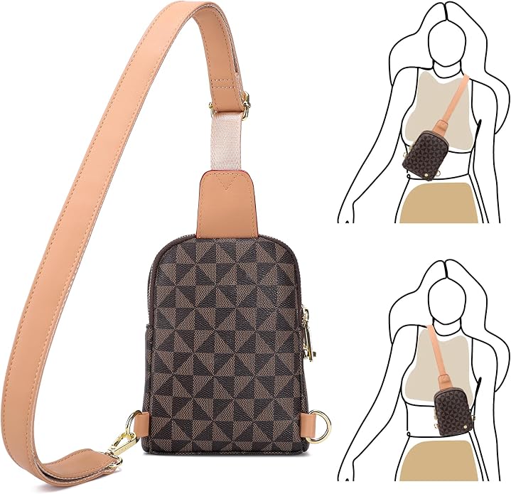 Lightweight Small Crossbody Sling Bag for Women | Mini Travel Purse,Multi-pocket with Card Slots,Durable Vegan Leather,Everyday Carry
