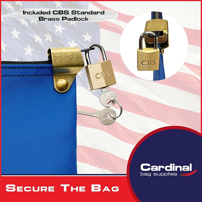 Medication Security Bag with Padlock, Royal Blue | Zipper Hood, 2 keys, Small Pill Bag, Travel Carry Pouch, Medicine Storage