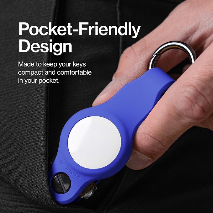 KeySmart Air - Premium Keychain Key Holder Compatible with Apple AirTag, 5 Key Organizer Keychain, Air Tags Not Included