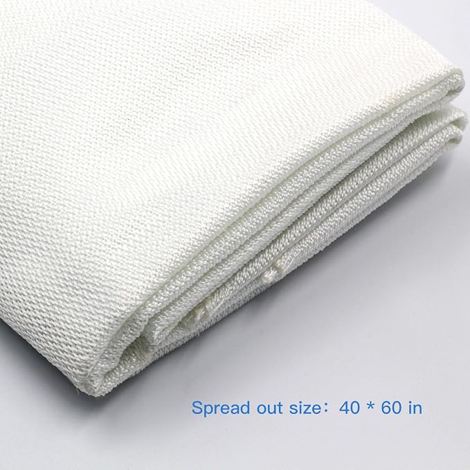Welding Blanket Heavy Duty Fiberglass Fire Blanket Protect Work Area from Sparks (60 x 40 inches)