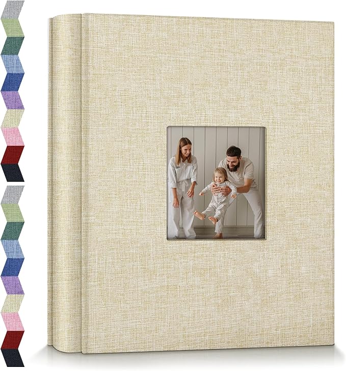 popotop Photo Album 4x6-600 Photos Photo Books with 600 Horizontal and Vertical Pockets,Linen Cover Albums for Family Wedding Anniversary Baby Vacation Pictures