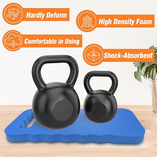 Gardzen Garden Kneeling Pad | EVA Foam Kneeler Pad for Gardening, Baby Bath, Yoga, Pilates, Exercise, 16" x 8" x 1", Blue, 3 Pack