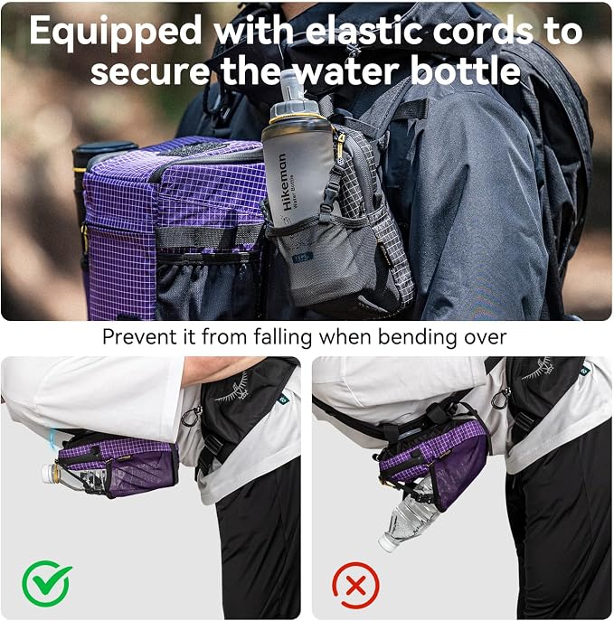 HIKEMAN Backpack Shoulder Strap Pouch - Smartphone Strap Pack,Waterproof Backpack Strap Pocket Attachment Bag for Hikers,Small Crossbody Bag Waist Pack for Sports Hiking Camping (Army Green)