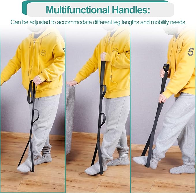 42 Inch Long Leg Lifter,Leg Strap with Large Foot Loop,Leg Lifter After Hip Replacement for Hip Kit for Seniors,Knee Replacement Recovery Aids