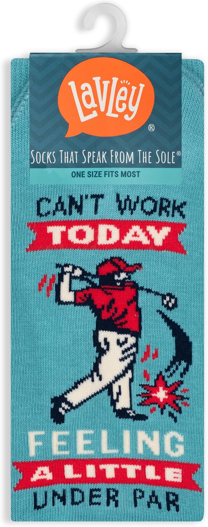 Lavley Funny Golf Socks - Fun gift for golfers - Unisex one size fits most - Great for birthdays or stocking stuffers