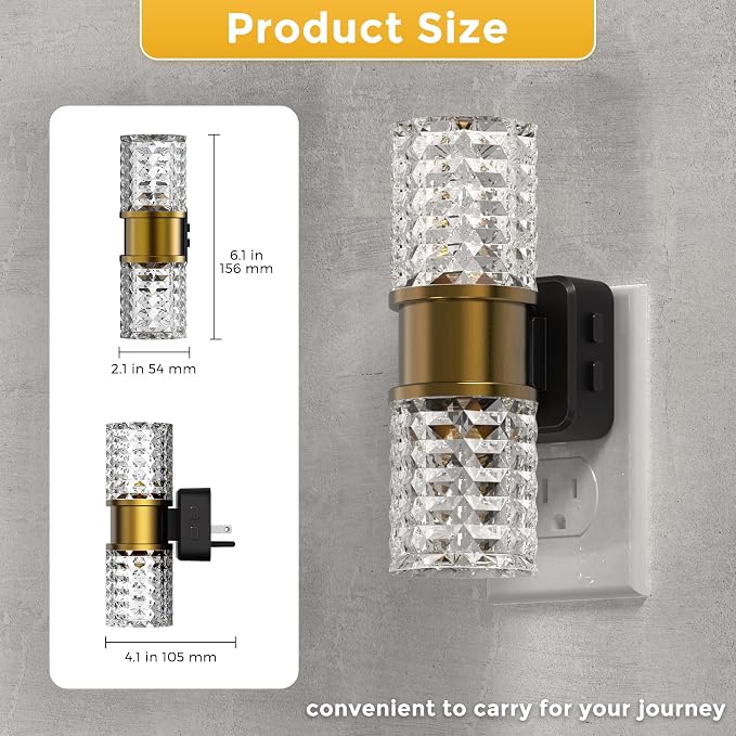 L LOHAS LED Night Light, Dimmable Night Lights Plug into Wall | 0-100LM Adjustable Brightness LED Night Light, Automatic Night Lights Plug in, Auto Light Sensor, Bedroom Hallway Home Decor
