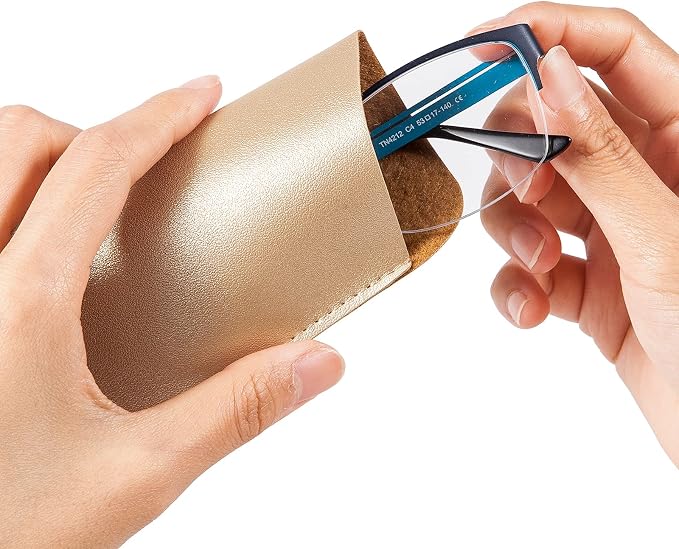 TRIUMPH VISION Reading Glasses Pouch Eyeglass Sleeve Soft Case Slim 3 Pack | Alternative to Bulky Case Lightweight，Neoprene Lined Padded Protect Optical lens Slip in, Cute Pattern Portable for Daily Use