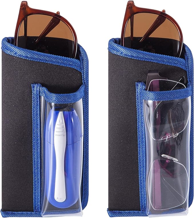 TRIUMPH VISION Reading Glasses Pouch Eyeglass Sleeve Soft Case Slim 3 Pack | Alternative to Bulky Case Lightweight，Neoprene Lined Padded Protect Optical lens Slip in, Cute Pattern Portable for Daily Use