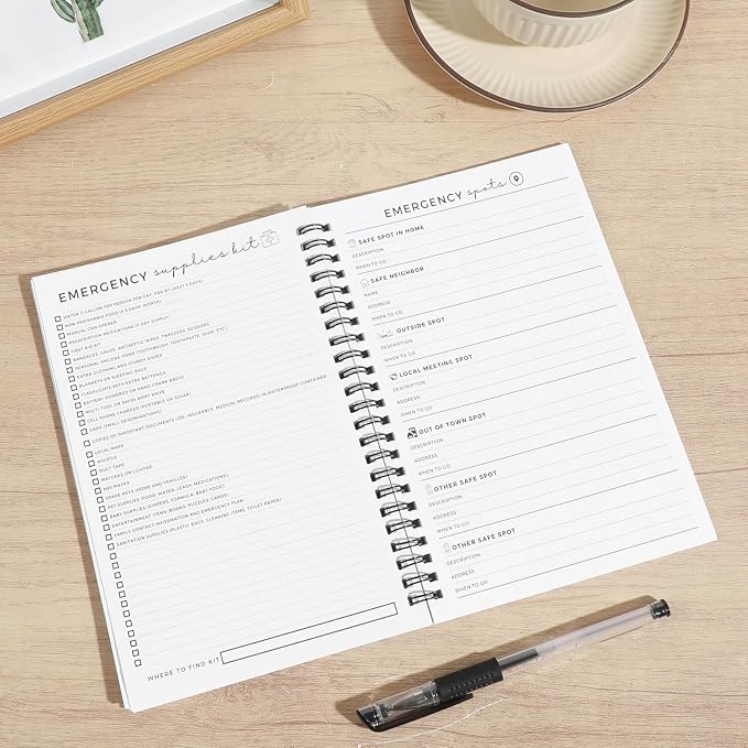 End of Life Planner, 7.9"x5.9" Peace of Mind Planner, Spiral End of Life Planners with Tabs for Senior, Guided Estate Planning Organizer for Final Arrangements & Important Affairs