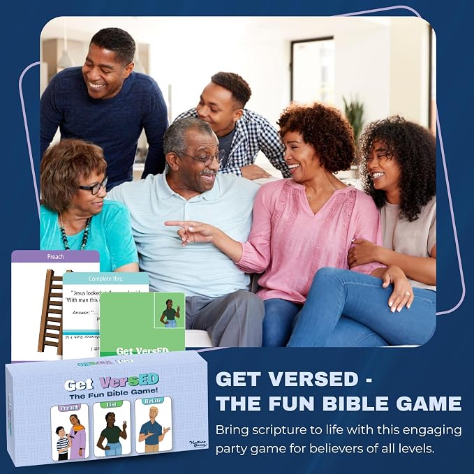 Kulture Games Get VersED | The Christian Trivia & Bible Challenge Game | Preach, List, Recite | Fun for Families, Teens, Friends & Church Groups | Christian Gift