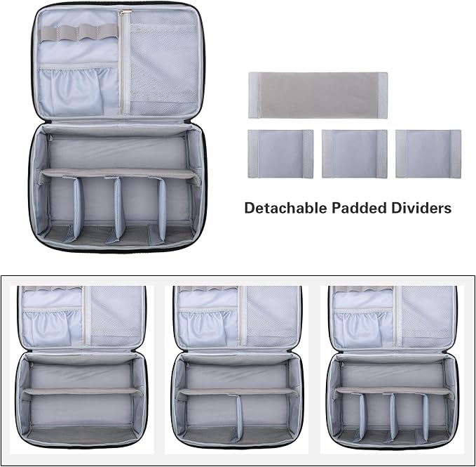 Trunab Medicine Storage Bag with Combination Lock, Pill Bottle Organizer | Lockable Travel Medication Carry Case for Medicine Box, Prescription, Vitamins, Supplements or Medical Supplies