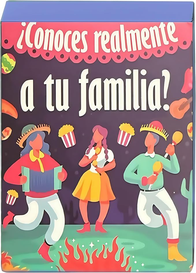 Spanish-English Family Games for Parties | Bilingual Conversation Cards | Fun Board Games for Parties and Evening Entertainment