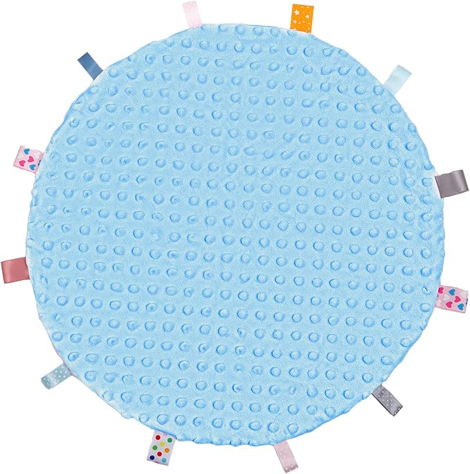 Fidget Blanket for Adults with Dementia, Sensory Mat for Alzheimers Patients, Dementia Activites for Senior (Light Blue, Round - Diameter 50cm / 19.69 inch)