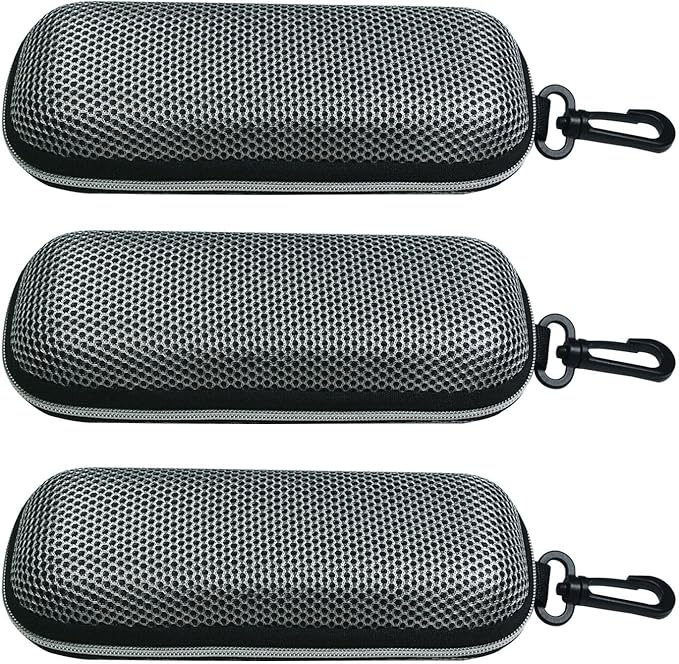 Unisex Semi-Hard Shell Eyeglasses Cases(3 Pack), Protective Case For Glasses