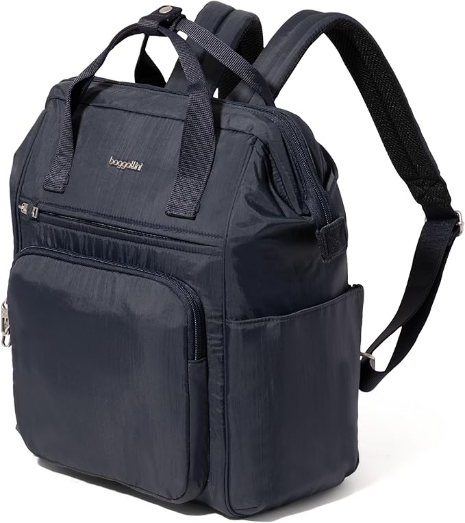 Baggallini Securtex Anti-Theft Windsor Backpack for Travel, Work & College, RFID & Locking Zipper, Up to 16" Laptop