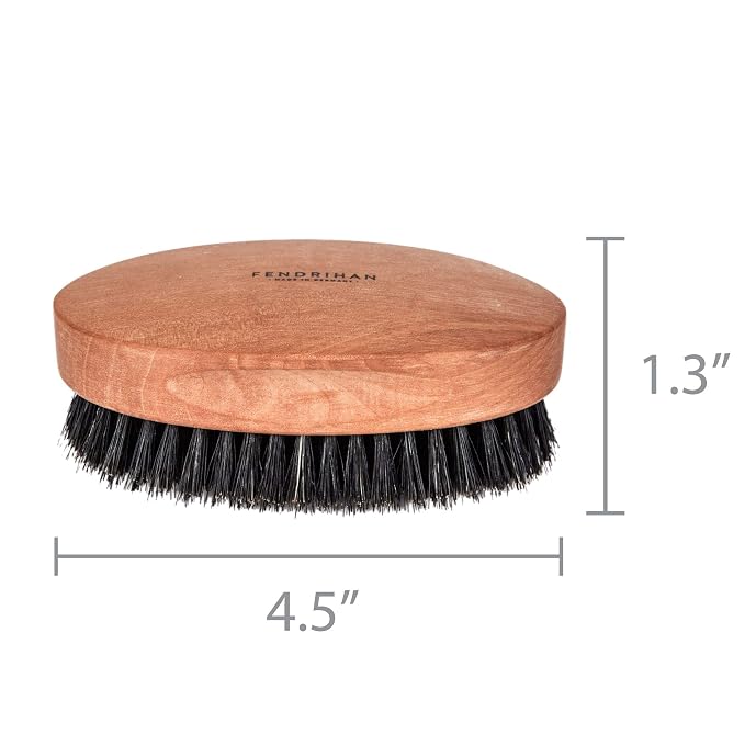Fendrihan Genuine Boar Bristle and Pear Wood Military Hair Brush, Made in Germany SOFT BRISTLE