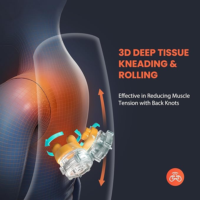 Back Massager for Pain Relief Deep Tissue - Shiatsu Massage Chair Pad for Back with Heat,Back Support Inflatable Flap Chair Massage,Gifts for Men Dad