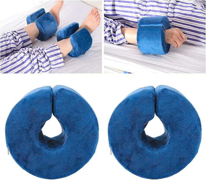 Leg Elevation Pillow Foot Ankle Protector Cushion Foot Foam Elevator Anti-Bedsore Zipper Removable Cover Foot Elevation Pillow Wedge Leg Elevation Support Pad Preventing from Ulcers & Sores & Pressure
