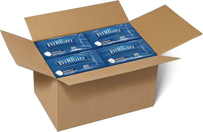 FitRight Super Adult Incontinence Underwear, Maximum Absorbency, Medium, 28-40, 4 Packs of 20 (80 Total)