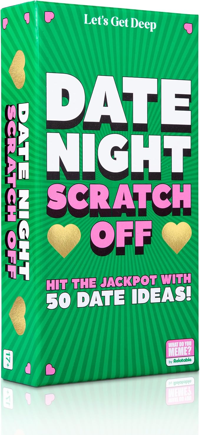Date Night Scratch-Off Cards by Relatable, Gifts and Unique Date Night Ideas for Couples, Discover Fun Couples Activities for Day and Night, Includes Coin and 50 Scratch-Off Cards, for Ages 17+