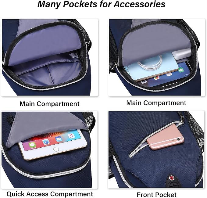 MOSISO Small Sling Bag for Men, Crossbody Shoulder Chest Daypack Bag | Sling Backpack for Casual Travel Hiking