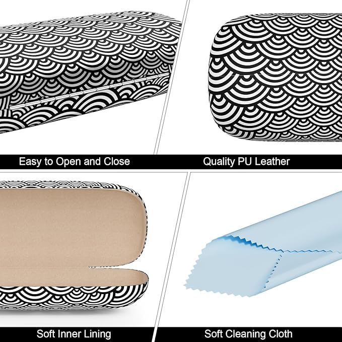 Eyeglasses Case, Hard Shell Protective Case for Glasses, Unisex for Women Men